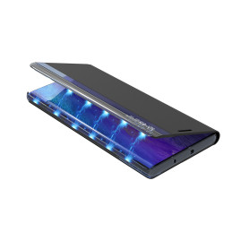 Naujas Sleep Case dėklas skirtas Xiaomi Redmi Note 12 Pro+ dangtelis su atvartu stovu, juodas