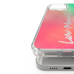 Ringke Fusion Design šarvuotas dėklo dangtelis su gelio rėmeliu iPhone 12 mini rožinė-žalia (GNAP0020)
