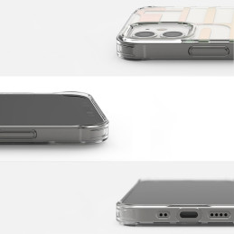 Ringke Fusion Design šarvuotas dėklo dangtelis su gelio rėmeliu iPhone 12 mini rožinė-žalia (GNAP0020)