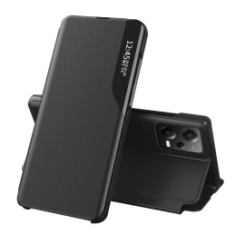 Eco Leather View Case dėklas skirtas Xiaomi 13 Lite su atvartu, juodas stovas