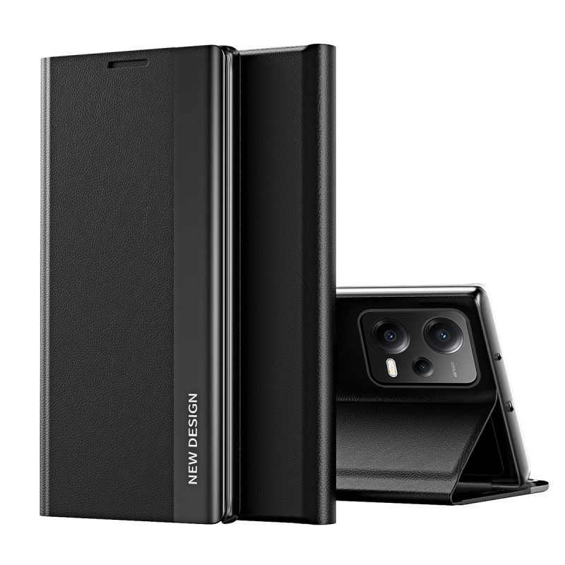 Sleep Case Pro dėklas, skirtas Xiaomi Redmi Note 12 5G / Poco X5 5G su atverčiamu stovu, juodas