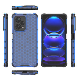 Korinis dėklas Xiaomi Redmi Note 12 Pro+ šarvuotajam hibridiniam dangteliui mėlynas