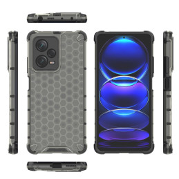 Korinis dėklas skirtas Xiaomi Redmi Note 12 Pro+ šarvuotam hibridiniam dangčiui, juodas