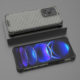 Korinis dėklas skirtas Xiaomi Redmi Note 12 Pro+ šarvuotam hibridiniam dangčiui, juodas
