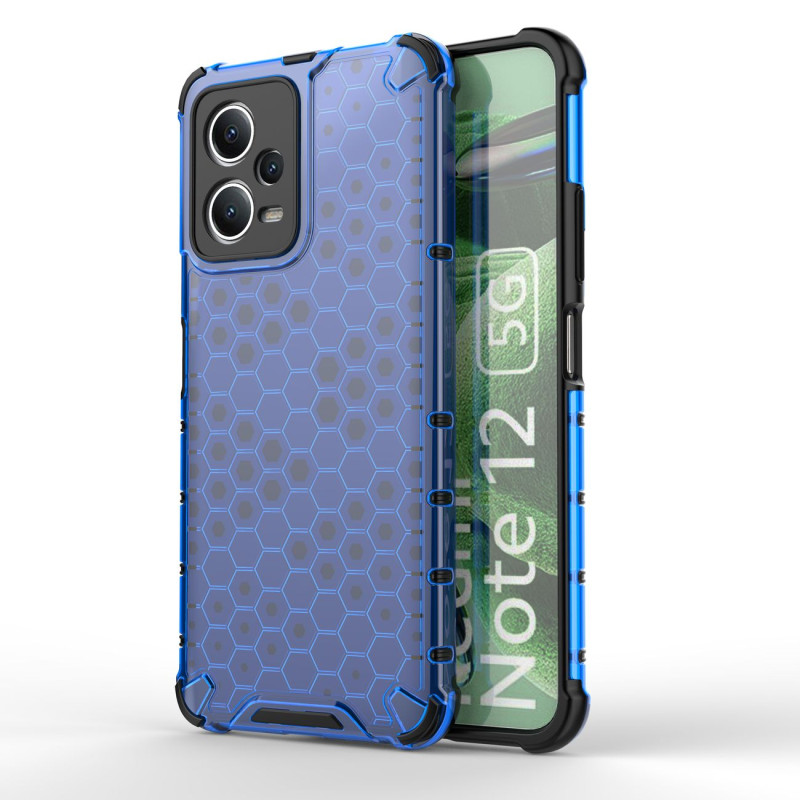 Korinis dėklas skirtas Xiaomi Redmi Note 12 5G / Poco X5 5G šarvuotas hibridinis dangtelis mėlynas