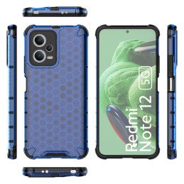 Korinis dėklas skirtas Xiaomi Redmi Note 12 5G / Poco X5 5G šarvuotas hibridinis dangtelis mėlynas