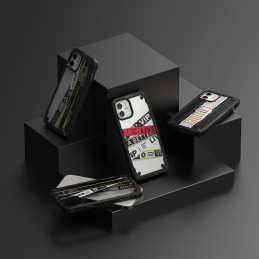 Ringke Fusion X Design dėklo šarvuotas dangtelis su rėmeliu iPhone 12 mini black (Rutine) (XDAP0020)