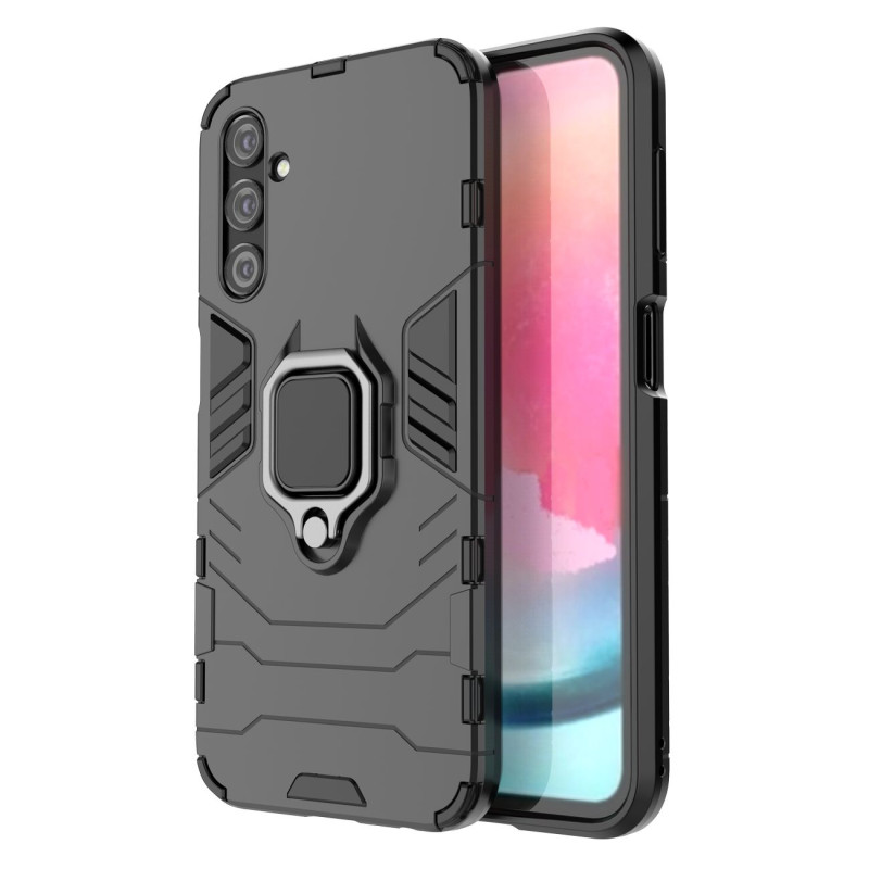 Ring Armor dėklas Samsung Galaxy A24 4G šarvuotu dangteliu magnetinis laikiklis žiedas juodas