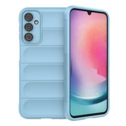 Magic Shield Case dėklas, skirtas Samsung Galaxy A24 4G lankstus šarvuotas dangtelis šviesiai mėlynas