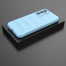 Magic Shield Case dėklas, skirtas Samsung Galaxy A24 4G lankstus šarvuotas dangtelis šviesiai mėlynas