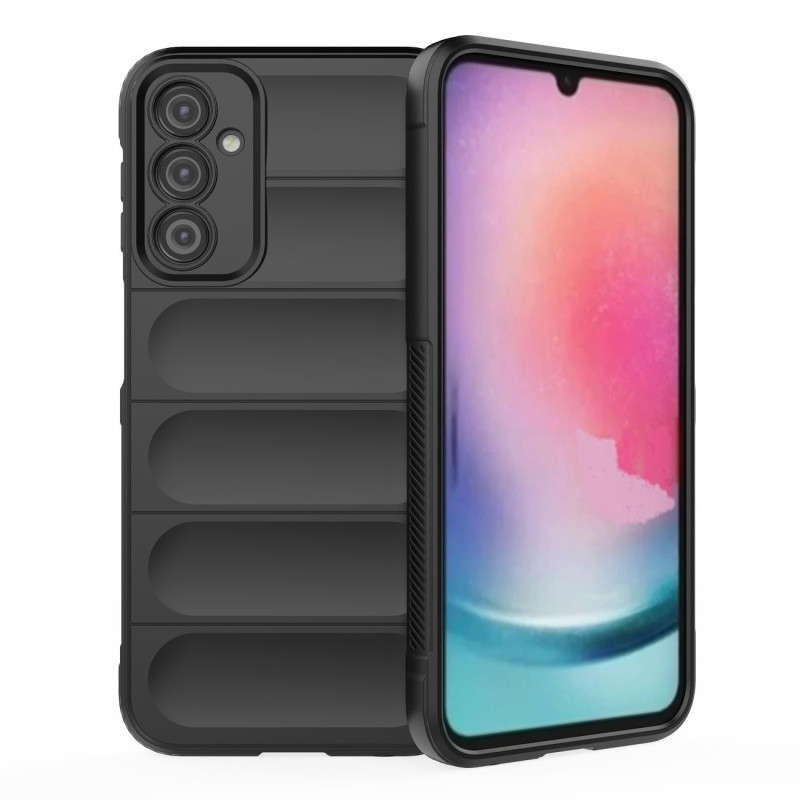 Magic Shield Case Samsung Galaxy A24 4G, lankstus, šarvuotas dangtelis, juodas