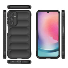 Magic Shield Case Samsung Galaxy A24 4G, lankstus, šarvuotas dangtelis, juodas
