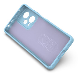 „Magic Shield“ dėklas, skirtas Xiaomi Redmi Note 12 Pro+ lankstus šarvuotas dangtelis šviesiai mėlynas