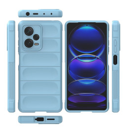 „Magic Shield“ dėklas, skirtas Xiaomi Redmi Note 12 Pro+ lankstus šarvuotas dangtelis šviesiai mėlynas