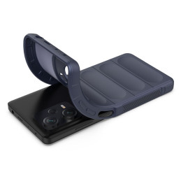 Magic Shield Case dėklas skirtas Xiaomi Redmi Note 12 Pro+ lankstus šarvuotas dangtelis mėlynas