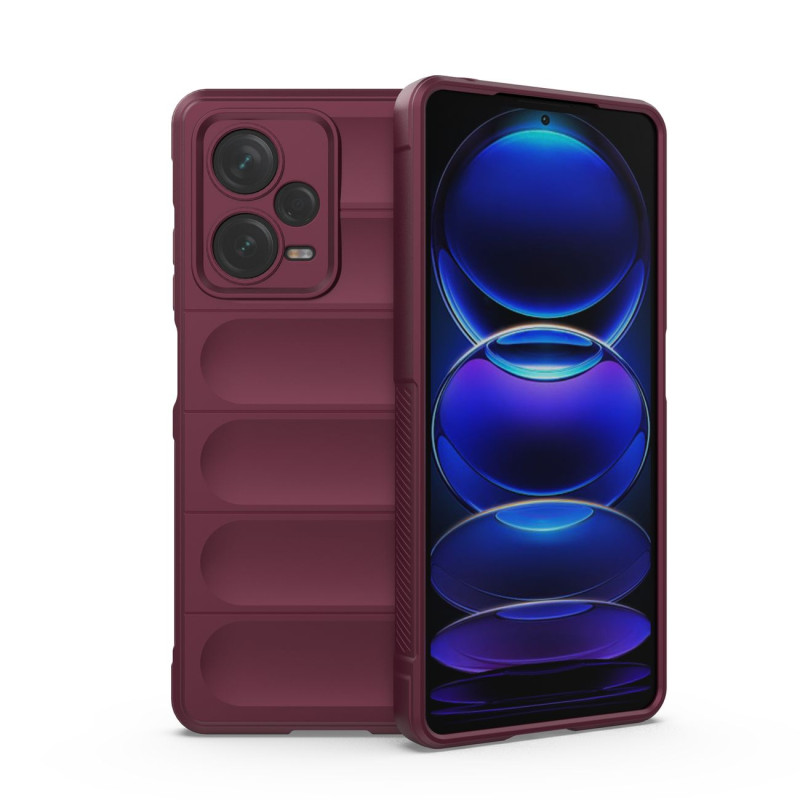 „Magic Shield Case“ dėklas, skirtas Xiaomi Redmi Note 12 Pro+ lankstus šarvuotas bordo spalvos dangtelis