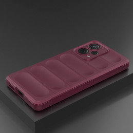 „Magic Shield Case“ dėklas, skirtas Xiaomi Redmi Note 12 Pro+ lankstus šarvuotas bordo spalvos dangtelis