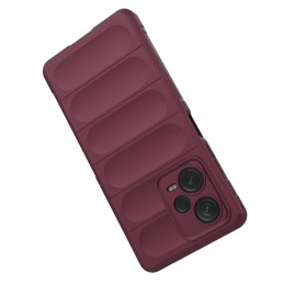 „Magic Shield Case“ dėklas, skirtas Xiaomi Redmi Note 12 Pro+ lankstus šarvuotas bordo spalvos dangtelis