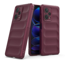 „Magic Shield Case“ dėklas, skirtas Xiaomi Redmi Note 12 Pro+ lankstus šarvuotas bordo spalvos dangtelis