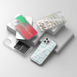 Ringke Fusion Design Armored Case Cover su geliniu rėmeliu iPhone 12 Pro Max rožinė-žalia (GNAP0028)