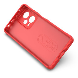 Magic Shield Case Xiaomi Redmi Note 12 Pro+ lankstus šarvuotas dangtelis raudonas