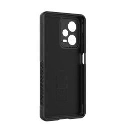 Magic Shield Case Xiaomi Redmi Note 12 Pro+ lankstus šarvuotas dangtelis, juodas