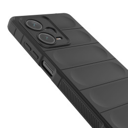 Magic Shield Case Xiaomi Redmi Note 12 Pro+ lankstus šarvuotas dangtelis, juodas