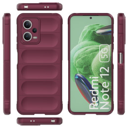 „Magic Shield“ dėklas, skirtas Xiaomi Redmi Note 12 5G / Poco X5 5G lankstus šarvų dangtelis bordo spalvos