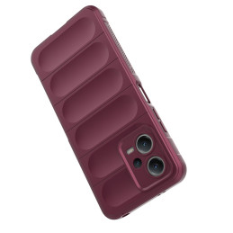 „Magic Shield“ dėklas, skirtas Xiaomi Redmi Note 12 5G / Poco X5 5G lankstus šarvų dangtelis bordo spalvos