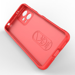 „Magic Shield“ dėklas, skirtas Xiaomi Redmi Note 12 5G / Poco X5 5G lankstus šarvuotas dangtelis raudonas