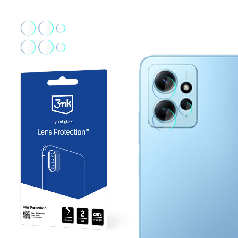 3mk Lens Protection™ hibridinis fotoaparato stiklas, skirtas Redmi Note 12 4G