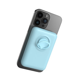 Belaidis maitinimo blokas 10000mAh Joyroom JR-W050 20W MagSafe su stovu + USB-C laidas - mėlynas