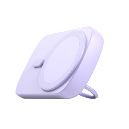 Belaidis maitinimo blokas 6000mAh Joyroom JR-W030 20W MagSafe su žiedu ir stovu - violetinė