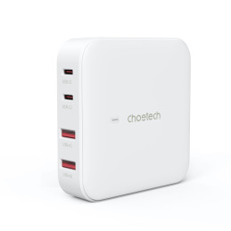 Choetech PD8008 100W GaN greitas įkroviklis 2x USB-A / 2x USB-C - balta
