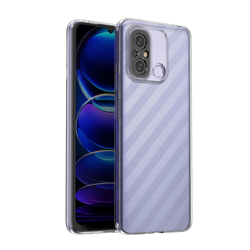 Itin skaidrus 0,5 mm dėklas, skirtas Xiaomi Redmi 11A / Poco C55 / Redmi 12C plonu dangteliu, skaidrus