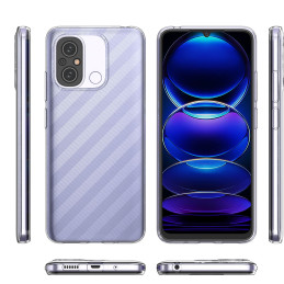 Itin skaidrus 0,5 mm dėklas, skirtas Xiaomi Redmi 11A / Poco C55 / Redmi 12C plonu dangteliu, skaidrus