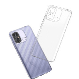 Itin skaidrus 0,5 mm dėklas, skirtas Xiaomi Redmi 11A / Poco C55 / Redmi 12C plonu dangteliu, skaidrus