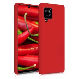 Silicone Case lankstus silikoninis dėklo dangtelis, skirtas Samsung Galaxy A42 5G raudonas