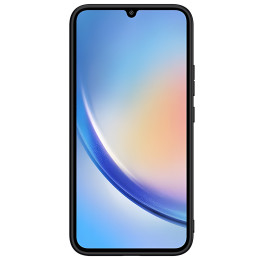 Nillkin tekstūruotas dėklas, skirtas Samsung Galaxy A34 5G, sustiprintas nailoninis dangtelis, juodas