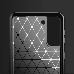 Carbon Case lankstus dangtelis Samsung Galaxy S21+ 5G (S21 Plus 5G) juodas