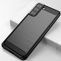 Carbon Case lankstus dangtelis Samsung Galaxy S21+ 5G (S21 Plus 5G) juodas