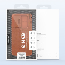 Nillkin Qin Leather Pro Case Dėklas, skirtas Samsung Galaxy A54 5G Flip Cover Camera Protector Black
