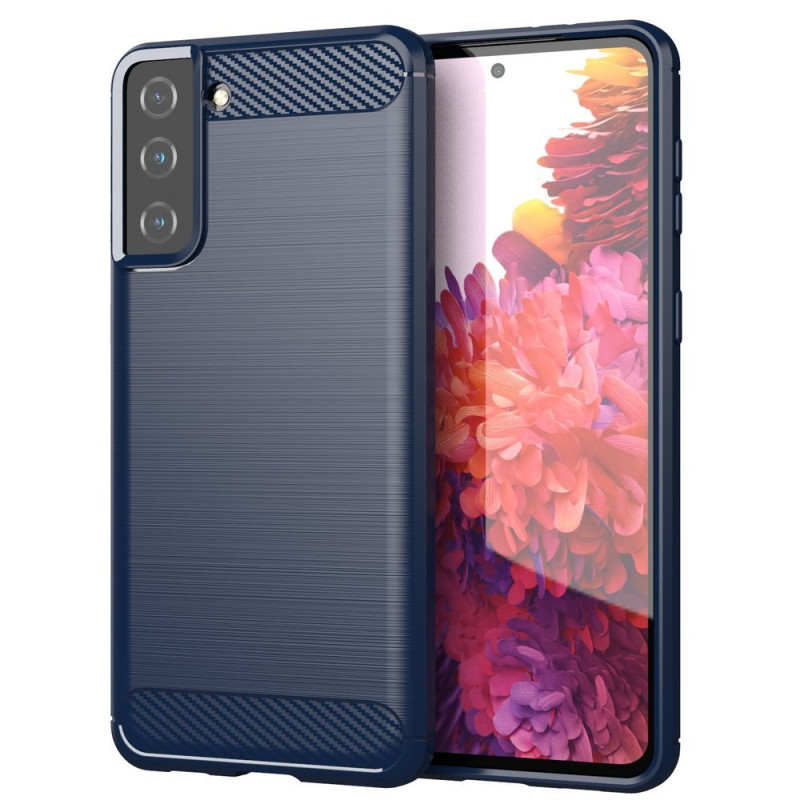 Carbon Case lankstus dangtelis, skirtas Samsung Galaxy S21+ 5G (S21 Plus 5G) mėlynas