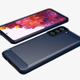 Carbon Case lankstus dangtelis, skirtas Samsung Galaxy S21+ 5G (S21 Plus 5G) mėlynas
