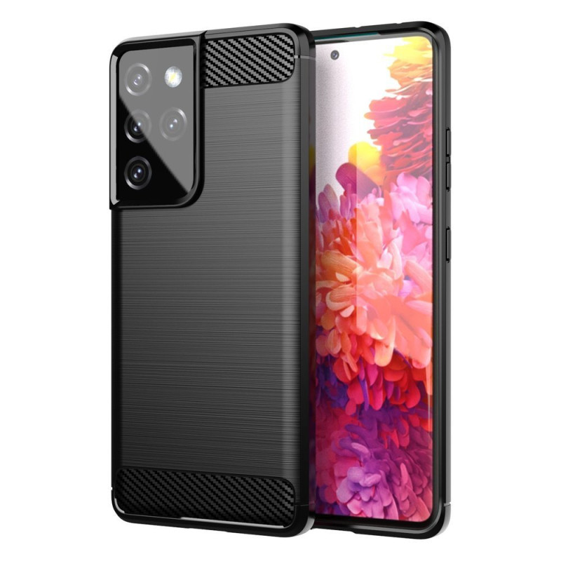 Carbon Case lankstus dangtelis Samsung Galaxy S21 Ultra 5G juodas