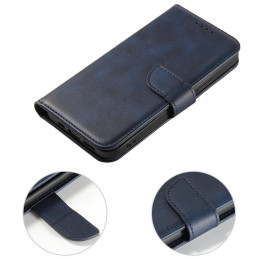 Magnetinis dėklas, skirtas Xiaomi Redmi Note 12 dėklui su atvartu, mėlynos spalvos piniginės stovu