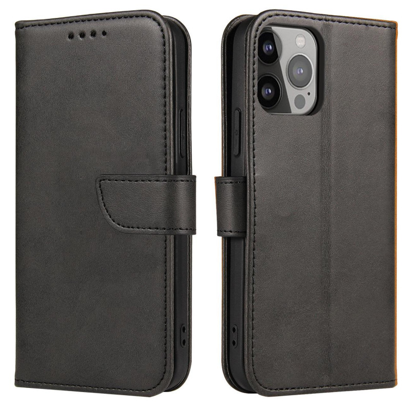 Magnetinis dėklas, skirtas Xiaomi Redmi Note 12 dėklui su atvartu, juodos spalvos piniginės stovu