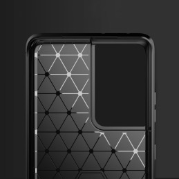 Carbon Case lankstus dangtelis, skirtas Samsung Galaxy S21 Ultra 5G mėlynas