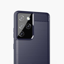 Carbon Case lankstus dangtelis, skirtas Samsung Galaxy S21 Ultra 5G mėlynas