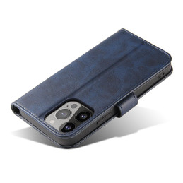 Magnet Case Dėklas skirtas Xiaomi Redmi Note 12 Pro+ dangtelis su atvartu piniginės stovas mėlynas